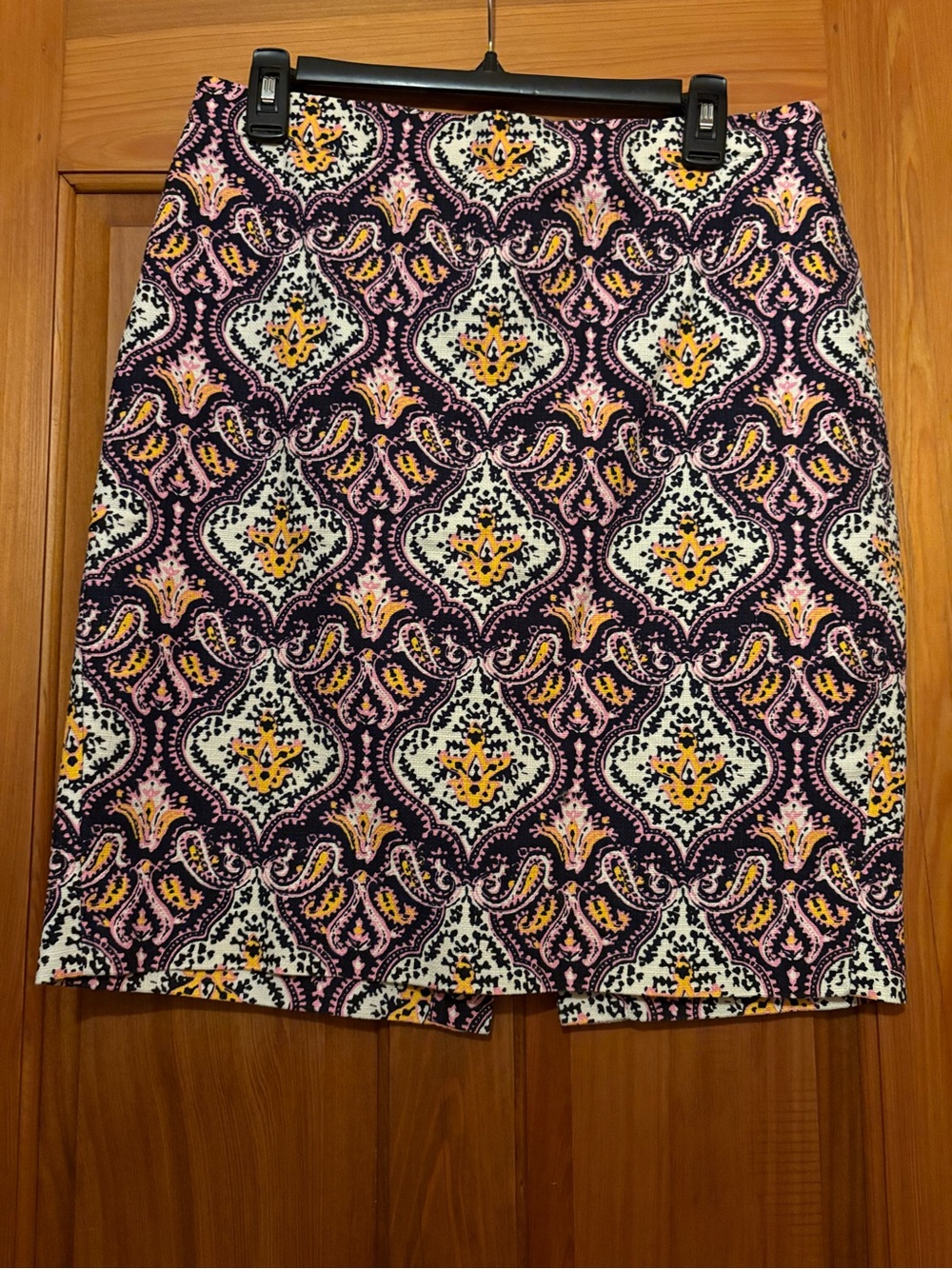 Printed Purple & Pink A-Line Skirt